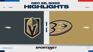 NHL Highlights | Golden Knights vs. Ducks - December 28, 2022