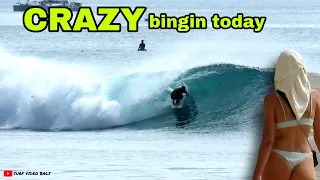 surfing bingin today - crazy wave try to barrels.