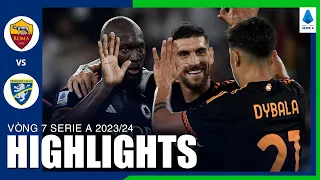 Highlights ROMA vs FROSINONE | Dybala assists Lukaku to score a classy goal | Serie A 2023/24