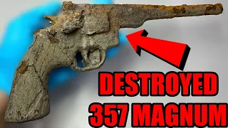 Restoring OBLITERATED 357 MAGNUM REVOLVER!!! Amazing Results!!!