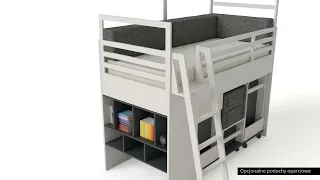 Vox Nest Kids Cabin Bed in Larch Effect & Graphite