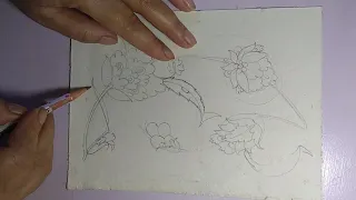 How to draw turkish tulip design | turkish art motif | step by step with pencil | sketching video