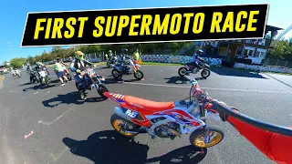 I CRASHED at my FIRST SUPERMOTO RACE! 😯