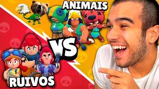 QUAL MELHOR FAMÍLIA DE BRAWLERS?! RUIVOS VS ANIMAIS NO BRAWL STARS!!