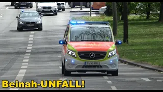 🚑🚓 [BEINAH-UNFALL] Zivil-PKW der Polizei verunfallt fast mit NEF 70/82-2 des ASB Wiesbaden!