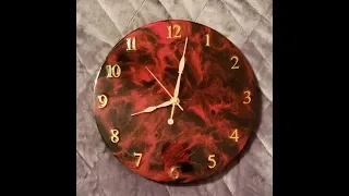 Resin Art Clock