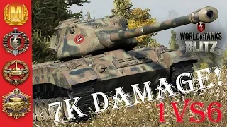 [WoT BlitZ replays] M46 Patton - 1vs6, 7K DAMAGE, Мастер, Основной калибр, Воин!