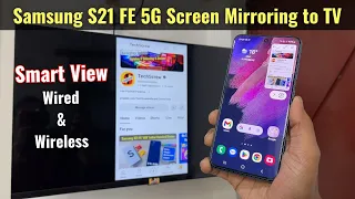 Samsung S21 FE 5G Screen Mirroring on TV - Wired & Wireless | How to Do in Hindi