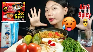 3x Spicy Noodles with 2 king Chilli  Challenge || Samyang ||