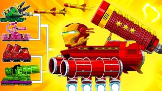 Transformers Tank : T.A.M Iron Man VS Dora Hulk / Kv-44 Mommy Long Legs | Arena Tank Cartoon