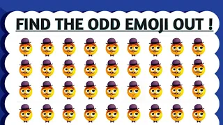 FIND THE ODD EMOJI OUT by Spotting The Difference ! | Odd One Out Puzzle | Find The ODD EMOJI