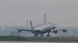 Virgin Atlantic Airways Airbus A340-300 "Screaming" Takeoff From Boston