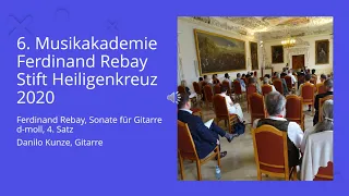 F. Rebay: Sonate f. Gitarre d-moll, 4.Satz, Danilo Kunze, Gitarre (Musikarchiv Stift Heiligenkreuz)