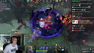 xQc clutchness saves team in DOTA 2 Faceless Void