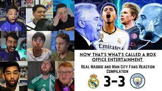 REAL MADRID AND MAN CITY Fans Reaction to REAL MADRID 3-3 MAN CITY | UCL QF 1st Leg | 10-04-2024