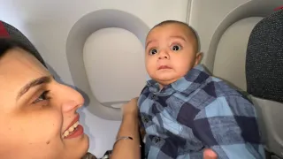 Basil ka first experience in plane😂 shocking reaction😳