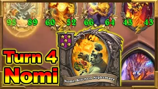 Turn 4 Nomi | World's First | Crazy Huge Elementals | Christian Hearthstone Battlegrounds