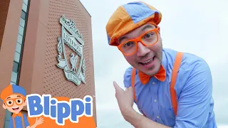 Blippi Spends The Day at LIVERPOOL | Blippi's Stories and Adventures for Kids | Moonbug Kids