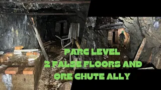 ore chute ally & false floors everywhere Parc mine level 2 Llanwrst