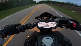 Mt-07 Ripping Home at Night