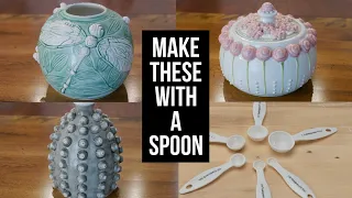 Decorating Pottery the EASY Way - Use Measuring Spoons!