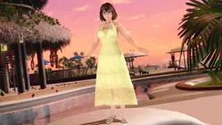 【DOAXVV】 츠쿠시 스태미너 SSR 획득 장면 (Tsukushi SSR Shower Scene)