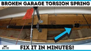 How to Fix a Broken Garage Door Torsion Spring! [Complete Guide]