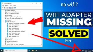 Wi-Fi Adapter Missing Problem Windows 10 ||💥 Fix WiFi || Part-1