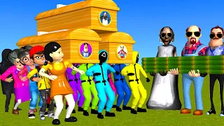 Scary Teacher 3D Miss T vs Nick and Tani Who Faster Jump Bamboo Stick Squid Game Challenge Dancing