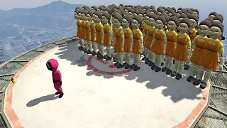 SQUID GAME IN GTA 5 Epic Ragdolls Compilation Giant Doll VS Squid Game Worker (Euphoria Physic)