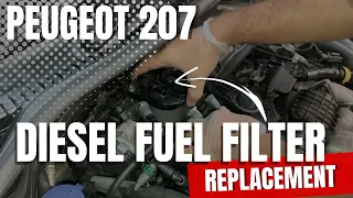 PEUGEOT / Citroen 1.6 HDI Diesel Fuel Filter Replacement & Fuel Priming Procedure
