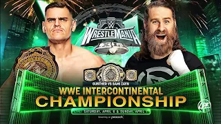 WWE 2K23 Sami Zayn Vs Gunther WWE WrestleMania 40 to End Historic IC Title Streak.