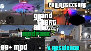 UPDATE ‼️ MODPACK GTA V STYLE HIGH VERSION ‼️ FULL RETEXTURE & FEATURED || GTA SA ANDROID