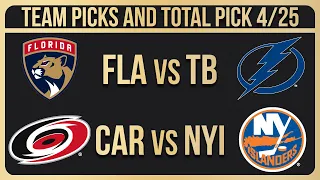 NHL Picks & Predictions Today 4/25/24 | NHL Picks Today 4/25/24 | Best NHL Bets