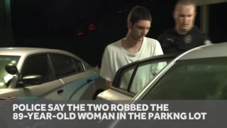 Raw Video: Suspects in 89-year-old woman's mugging arrested