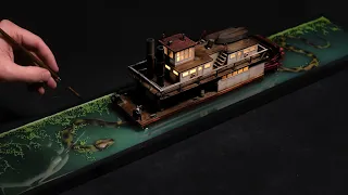 Giant Anaconda in Resin | Riverboat Diorama