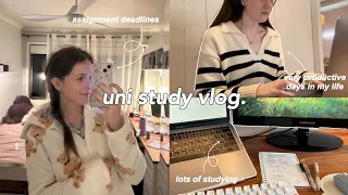 UNI VLOG 🎧 assignment deadlines, sleeping at 3am, cafe study & very productive days in my life