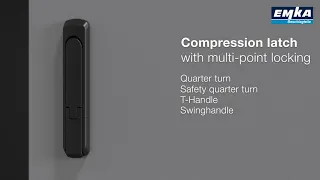 Compression latch with multi-point-locking