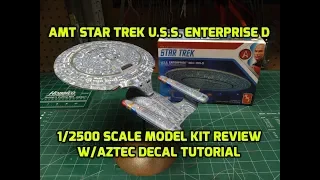 AMT Star Trek USS Enterprise NCC-1701-D 1/2500 Scale Model Kit Build Review AMT1126