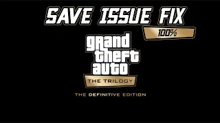 GTA TRILOGY SAVE FIX | DEFINITIVE EDITION | CANNOT SAVE GAME FIX 100%