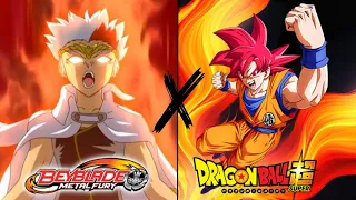 Goku from Dragon Ball fights Ryuga from Beyblade - Fan Manga