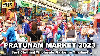 [4K] Walking Bangkok Pratunam Market (Sunday Morning) | Thailand 2023