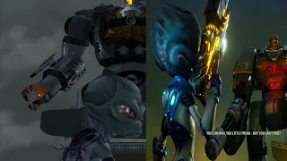 Destroy All Humans Remake - All Boss Fights Comparison (2020) vs (2005)