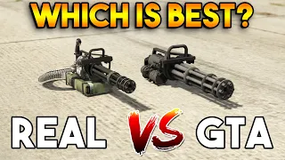 GTA 5 MINIGUN VS REAL MINIGUN