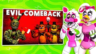 Freddy Fazbear's "Evil Comeback" REACT with Funtime Foxy and Glamrock Chica