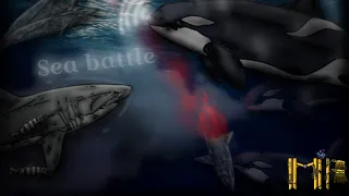 (AT2) Sea battle - Great white shark VS orca (большая белая акула против косатки) ep.3