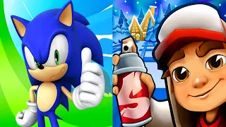 ! Subway Surfers! | ! Sonic Dash Endless Running! Gameplay - Android / IOS Games // Mobile Games