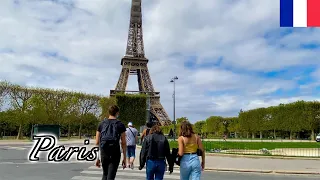 🇫🇷Paris Summer Walk - Eiffel Tower | Champ de Mars -【4K 60fps】