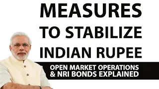 Measures to stabilize Indian Rupee, NRI Bonds & Open market operation explained Current Affairs 2018