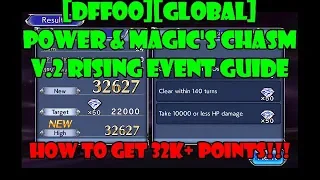 [DFFOO][GLOBAL] POWER & MAGIC's CHASM RISING EVENT v2 GUIDE (LVL70) | HOW TO GET 32k+ points